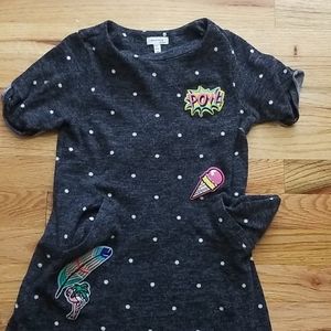 JCPenney Dress Black Polka Dot Patches Monteau